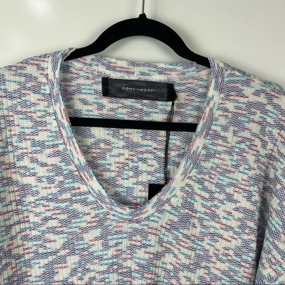 NEW Code x Mode Space Dye V-Neck Knit Pull Over Sweater Women's Size Medium - Picture 3 of 7